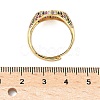 Brass Micro Pave Cubic Zirconia Cuff Rings for Women RJEW-A069-13G-01-5