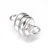Column Brass Magnetic Clasps with Loops LS-KK-M064-P-NR-2