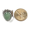 Natural Green Aventurine Adjustable Rings RJEW-I108-01AS-02-5