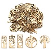 100Pcs Wood Pendants WOOD-CJ0001-62-1