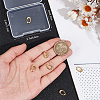 8Pcs Rack Plating Brass Spring Gate Rings KK-BBC0014-14-3