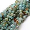 Dyed Natural Agate Round Beads Strands G-E321A-10mm-02-1