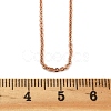 Brass Rolo Chains Necklaces for Women NJEW-D302-45RG-5