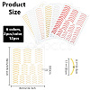 12Pcs 6 Colors Imitation Metal Line Nail Art Stickers MRMJ-OC0003-93-2