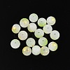 Frosted Baking Paint Crackle Glass Beads with Glitter Powder X1-DGLA-T004-8mm-01K-1