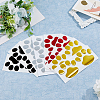 8 Sheets 4 Colors Cute PVC Self Adhesive Car Stickers STIC-FH0001-19-5