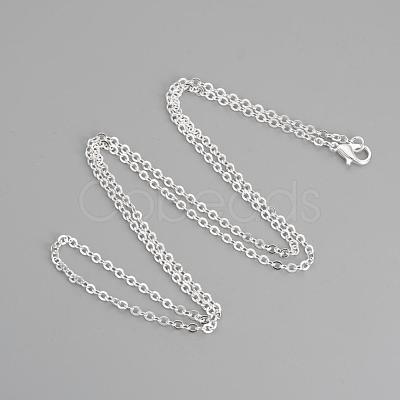 Brass Cable Chains Necklace Making MAK-R019-S-1
