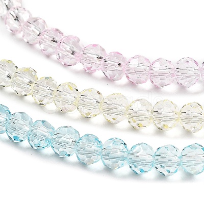 Transparent Painted Glass Beads Strands X1-DGLA-A034-T3mm-A21-1
