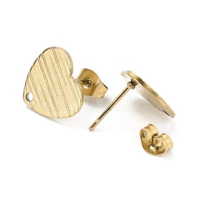 Ion Plating(IP) 304 Stainless Steel Stud Earring Findings STAS-I183-03B-G-1