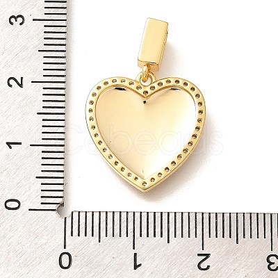 Brass Micro Pave Clear Cubic Zirconia Pendents KK-R212-12G-05-1