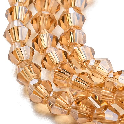 Transparent Electroplate Glass Beads Strands EGLA-A039-T2mm-A18-1