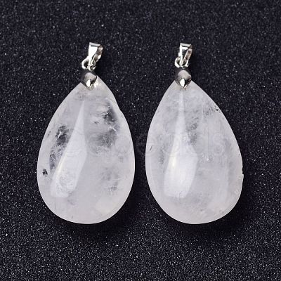 Natural Quartz Crystal Pendants G-D084-01P-B17-1