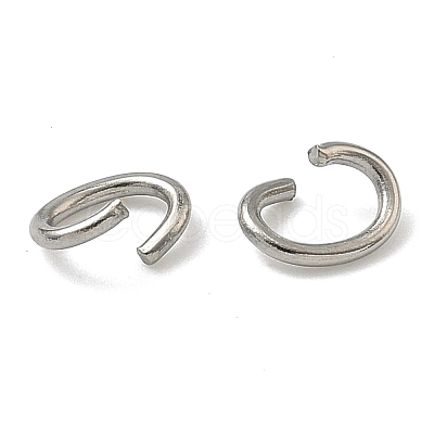 Tarnish Resistant Oval 304 Stainless Steel Open Jump Rings LS-STAS-R067-01-1