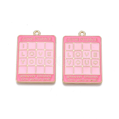 Rack Plating Alloy Enamel Pendants LS-ENAM-N056-430A-1
