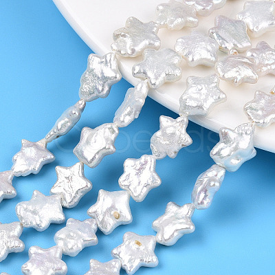 Natural Nucleated Baroque Keshi Pearl Beads Strands PEAR-S020-Z03-2-1