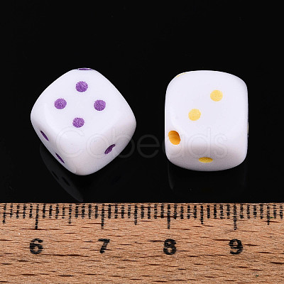 Opaque Acrylic Beads SACR-T035-18M-1