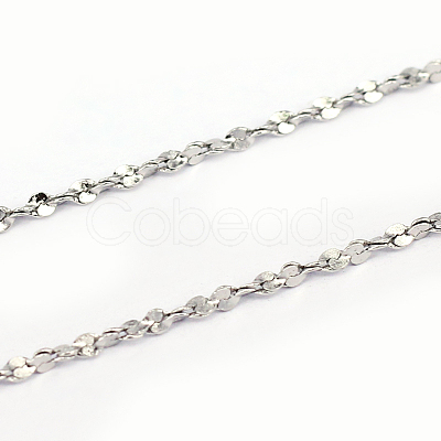 Tarnish Resistant 304 Stainless Steel Chains CHS-L001-170-0.4mm-1