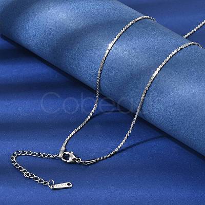 12Pcs 304 Stainless Steel Serpentine Chain Necklaces for Men Women NJEW-H093-19P-03-1