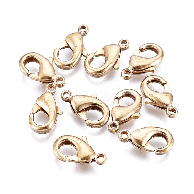 Brass Lobster Claw Clasps KK-903-C-01-NF-1