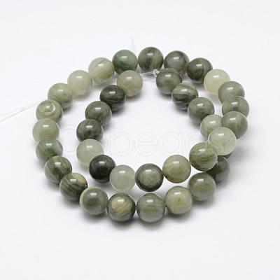 Natural Green Rutilated Quartz Beads Strands G-P325-03-8mm-1