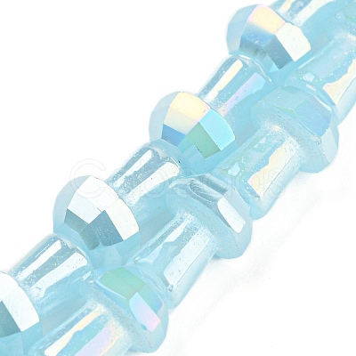 Electroplate Glass Beads Strands GLAA-K064-01A-05-1