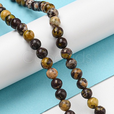 Natural Cherry Blossom Jasper Beads Strands G-C079-A02-03-1