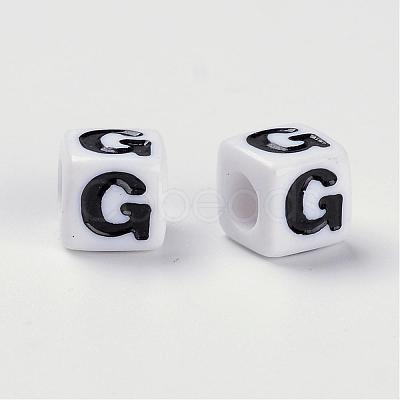 Letter Acrylic Beads PL37C9129-G-1