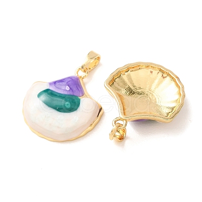 Brass Enamel Pendants KK-CBA8606-02G-1