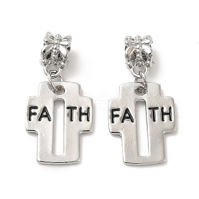 Rack Plating Alloy European Dangle Charms PALLOY-P289-03P-1