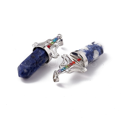 Natural Sodalite Big Pointed Pendants G-I342-01P-05-1