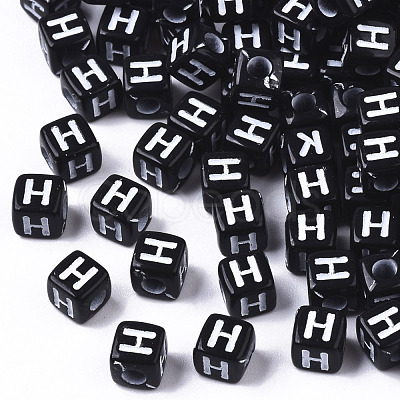 Opaque Acrylic Beads SACR-N002-01H-1
