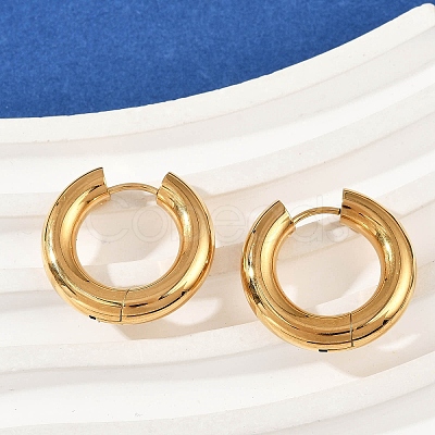 202 Stainless Steel Polishing Hoop Earrings EJEW-M106-02G-04-1