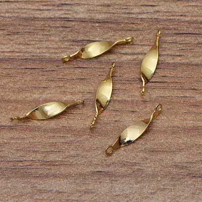 Brass Connector Charms KK-WH0053-03G-1