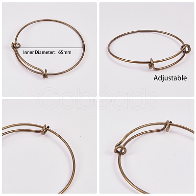 Adjustable Brass Bangles Making DIY-SC0007-03-1