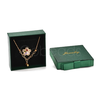 Square & Word Jewelry Cardboard Jewelry Boxes CBOX-C015-01C-02-1