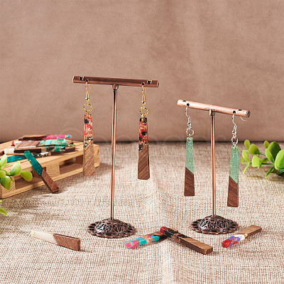 DIY Trapezoid Dangle Earrings Making Kit DIY-TA0009-05-1
