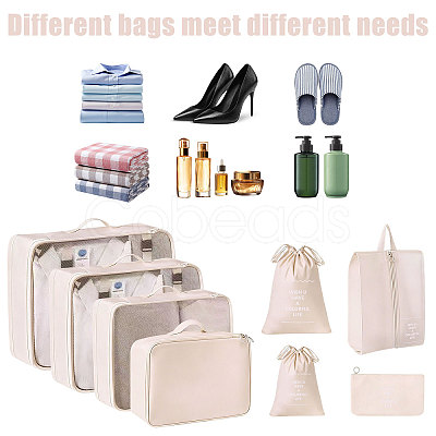 8Pcs Polyester Travel Toiletry Bags ABAG-WH0046-118A-1