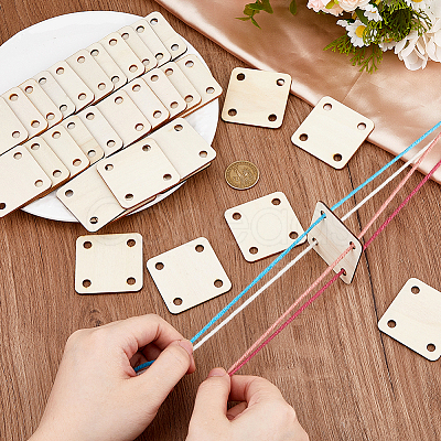 Wooden Knitting Loom Board DIY-WH0591-143D-1