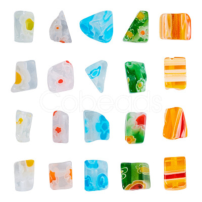 5Bags 5 Colors Glass Chip Beads GLAA-TA0002-40-1