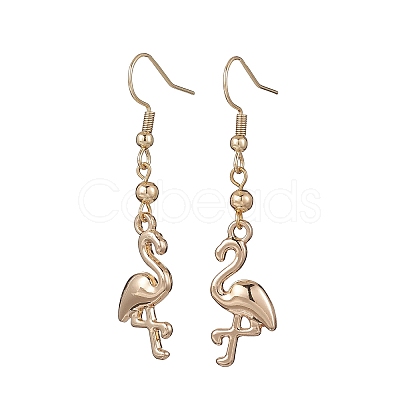Crane Alloy Dangle Earrings EJEW-JE06699-1