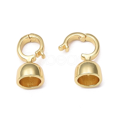 Rack Plating Brass Fold Over Clasps KK-E080-04G-1