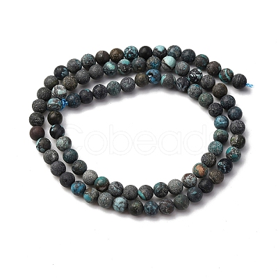 Natural HuBei Turquoise Beads Strands G-RM2025-A41-4mm-1