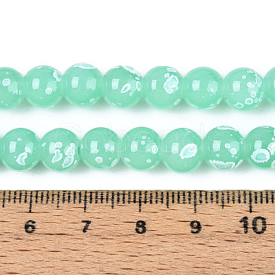 Baking Paint Glass Beads Strands DGLA-N015-8mm-07-1