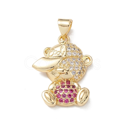 Brass Micro Pave Cubic Zirconia Pendants KK-M240-13-1