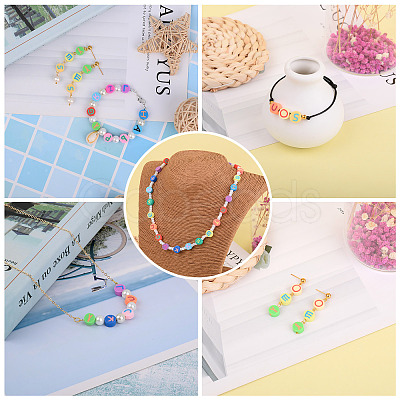300Pcs Handmade Polymer Clay Colours Beads CLAY-CD0001-04-1