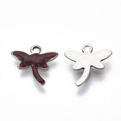 201 Stainless Steel Enamel Charms STAS-N088-19-1