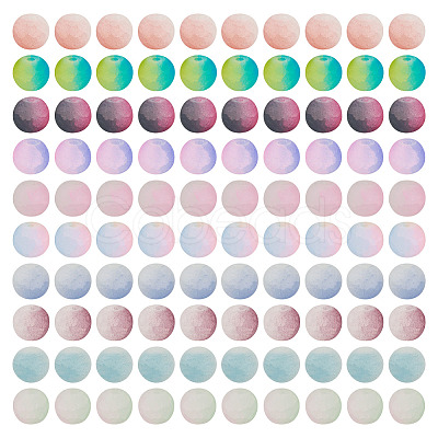 200Pcs 10 Colors Crackle Glass Beads Strands GLAA-TA0003-31B-1