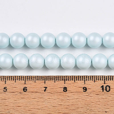 Baking Paint Pearlized Glass Pearl Bead Strands HY-N002-8mm-B01-1