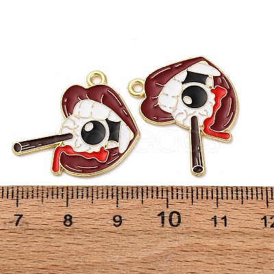 Halloween Alloy Enamel Pendants STAS-I354-01G-L-1