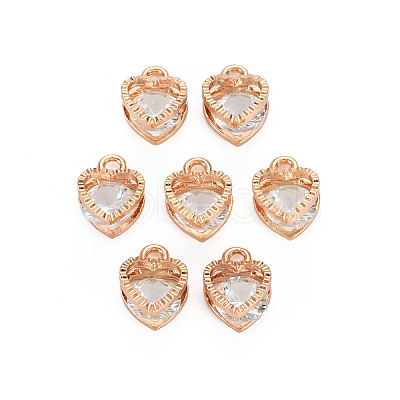 Heart Alloy Charms ZIRC-R007-043A-03KC-1